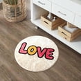 thumbnail image 5 of Valentines Day Doormat, 15inch Round Area Rug, Washable Carpet, Circular Floor Mat, Love Design Doormat, Cute Home Decor, Bedroom Rug, Living Room Mat, Kitchen Floor Mat, Dining Table Rug, 5 of 5