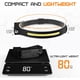 thumbnail image 4 of Linterna frontal LED recargable por USB, potente linterna frontal LED, linterna frontal COB impermeable para acampar con sensor sensible para senderismo, ciclismo, pasear perros y pesca., 4 of 5