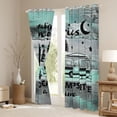 thumbnail image 3 of Castle Fairy Rustic Camping Quote Curtains Pack of 2 (42x84 Each) for Adults, Camper Silhouette Curtains Blackout for Nursery, Teal Gray, 3 of 6