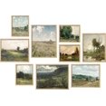 thumbnail image 3 of PixonSign Adhesive Canvas Print Wall Art Set - Nature Wilderness Landscapes Poster Modern Art - Countryside Scenery Print Gallery Set of 9 Abstract Illustrations Wall Décor for Home - Unframed, 3 of 5