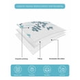 thumbnail image 4 of Full Size Quilt Bedding Set, Teal Blue Leaves Reversible Summer Quilt 3 Pieces, Summer Botanical Lightweight Bedspreads Coverlets with 2 Pillow Shams for All Seasons, 4 of 5