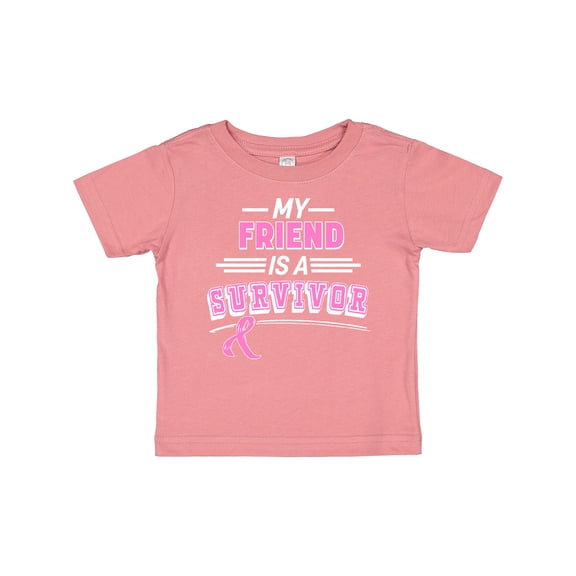 Inktastic My Friend is a Survivor Breast Cancer Awareness Boys or Girls Baby T-Shirt