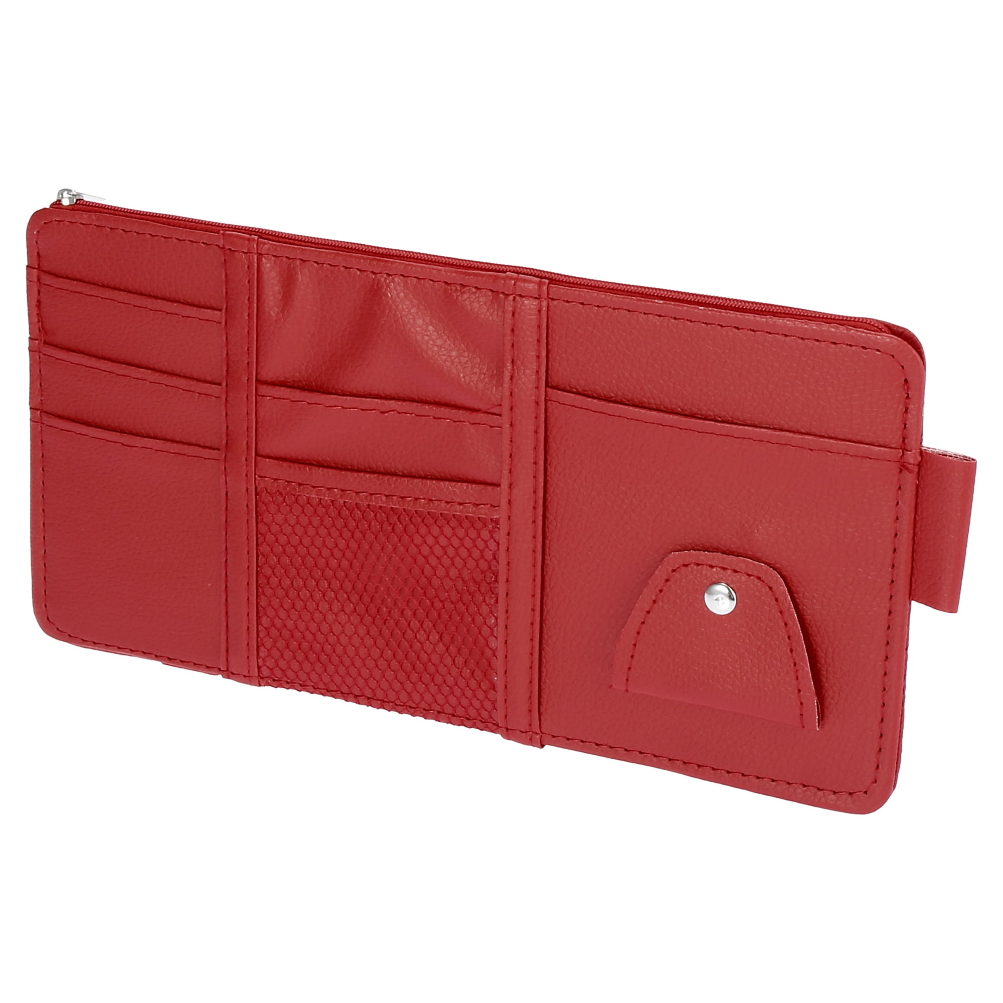 StyleZ Car Sun Visor Tidy Organizer Storage Bag Holder Pocket CD Case Card Pouch Wine Red 