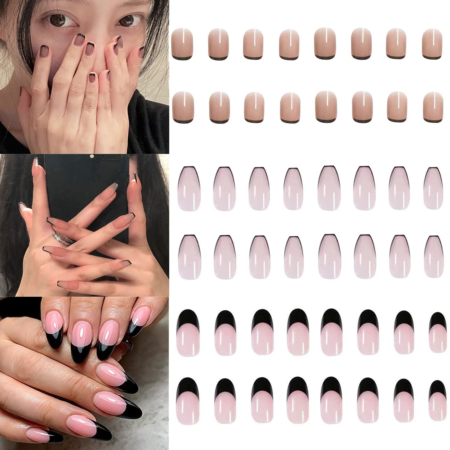 3 Packs (72 Pcs) Short Square Press on Nails, Black Fake Nails Medium Length, Acrylic Almond Full Cover Set Artificial False Nails with Nail Glue and Nail File for Women - - | Walmart Canada 3 Packs (72 Pcs) Short Square Press on Nails, Black Fake Nails Medium Length, Acrylic Almond Full Cover Set Artificial False Nails with Nail Glue and Nail File for Women - - | Walmart Canada