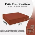 thumbnail image 3 of Findosom 2pcs Patio Chair Cushions 19x19 Inch Waterproof Fade Resistant Outdoor Seat Cushions for Patio Furniture Garden Sofa Couch Chair Pads with Adjustable Straps,Red, 3 of 10