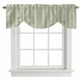 thumbnail image 2 of Leaves Tie Up Valances Curtain, Adjustable Kitchen Watercolor Abstract Floral Leaf Stripes Sage Green Background Valances for Windows Decor, Rod Pocket Short Curtains Set for Bedroom/Bathroom 42"x18", 2 of 9