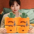 thumbnail image 6 of STPToys Carrot Throw Blanket for Couch,Soft Cozy Fleece Plush Fuzzy Blanket for Room Home Dorm Sofa Decor, 6 of 6