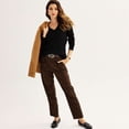 thumbnail image 4 of Women's Croft & Barrow Extra Soft Cable Knit V-Neck Sweater, 4 of 5