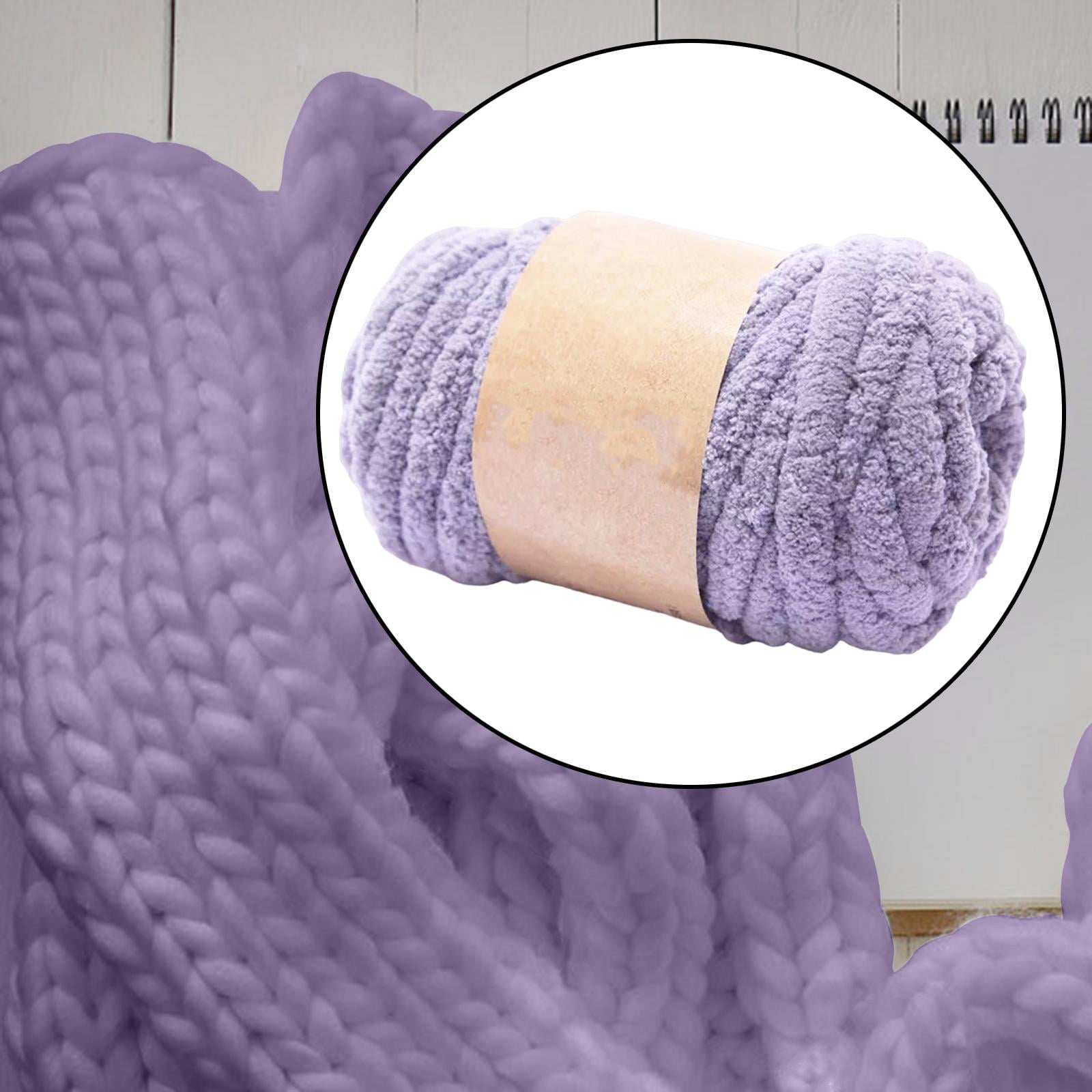 Chunky Yarn, Super Soft, Lightweight, Durable, Comfortable, Washable Jumbo  Yarn for Crocheting Pet Bedspreads , Violet