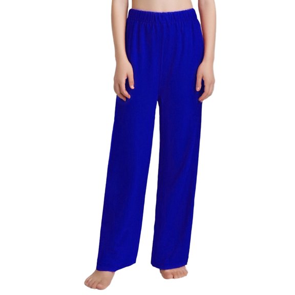 Zaldita Kids Boys Girls Liturgical Worship Praise Dance Palazzo Pants Celebration of Spirit Wide Leg Pants Dancewear Blue 10