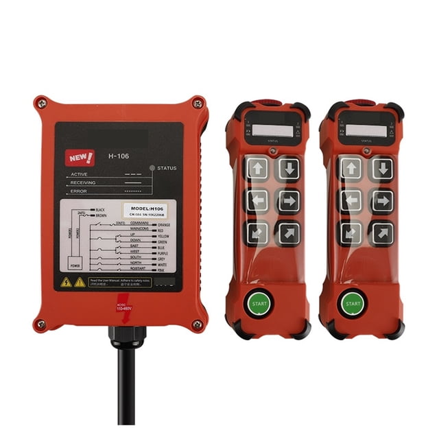 Industrial Radio Remote Control 6 Button Single Hydraulic Controller, Waterproof Crane Electric Hoist Remote Control ,Stability