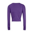 thumbnail image 3 of DAFPZW Workout Tops for Women Lightweight Cropped Yoga Wrap Tops Long Sleeve Compression Shirts Gym Y2k Tracksuit, 3 of 3