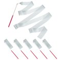 thumbnail image 1 of Uxcell Dance Ribbons, Gymnastics Dance Streamers with Non-Slip Wand Dance Flags Silver Tone, 1 of 7