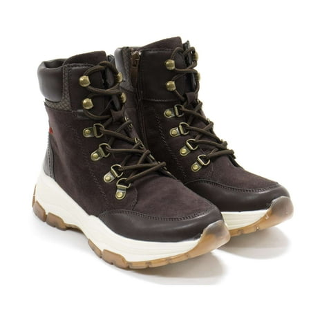 

Patrizia Women s Kikoit Lace Up Hiker Bootie Chocolate Brown 9 M US