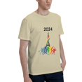 thumbnail image 2 of 2024 Paris Sports Games Fashion Men'S Basic Short Sleeve T-Shirt Natural Xx-Large, 2 of 5