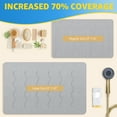 thumbnail image 6 of OTHWAY Large Stone Bath Mat, 32"x 20" Diatomaceous Earth Bath Mat for Bathroom, Quick Drying Long Bath Mat Stone Absorbing, Non-Slip Diatomite Hard Stone Shower Mat Instant Dry(Light Grey), 6 of 9