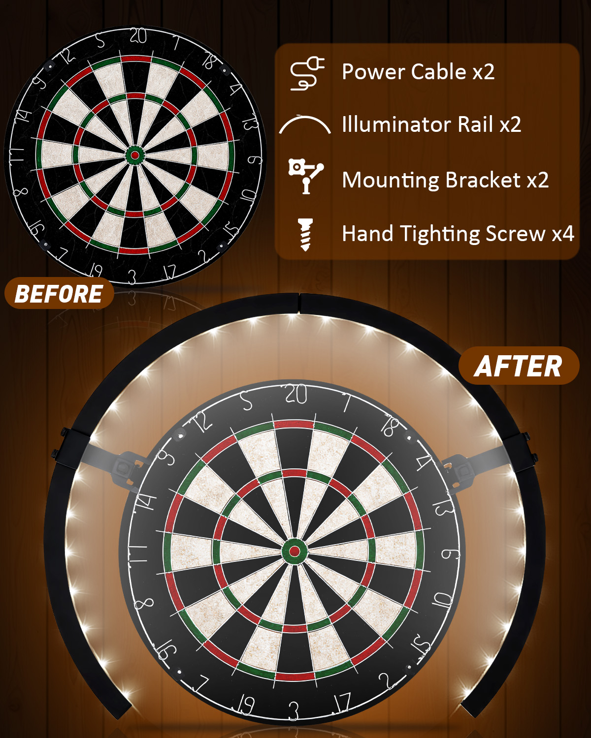Yirinatek Darts LED Dartboard Light - Dart Board Lighting for The Board