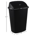thumbnail image 2 of Leendines Plastic Garbage Can with Swing Lid - 50 L - 4 Pack, Black, 2 of 5