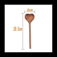thumbnail image 7 of Wooden Heart-Shaped Spoons-Wooden Tea/Coffee Spoons Set (2Pcs) - Small Wooden Spoons for Condiment, Salt, Sugar, 7 of 7
