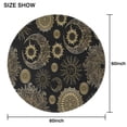 thumbnail image 6 of Black Gothic Sun Moon Pattern Round Tablecloth 60"x60",Wrinkle Wipeable Table Cloth for Kitchen Dining Room Picnic Patio Party, 6 of 6