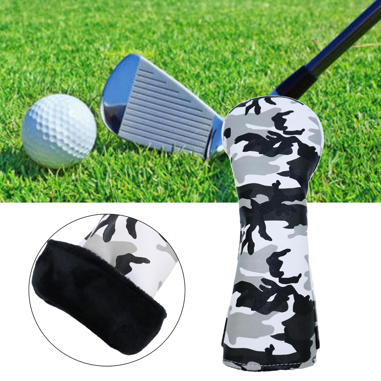 Axioma 2x Leather Golf Wood Head Cover Fairway Hybrid Headcover Guard with No. Tag