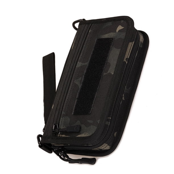 Eigraketly Cartera de mano, bolso de mano, bolsa para deportes al aire libre, accesorio de camuflaje para tarjetas bancarias, riñonera, accesorios de Escalada camuflaje negro Eigraketly OD024225-03