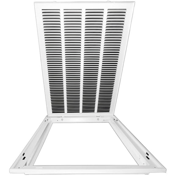 Venti Air 20" X 25" Steel Return Air Filter Grille with MERV 11 Filter Pre-Installed- Removable Face/Door for 1 inch Filters - HVAC Duct Cover Grill [Outer Dimension: 22.5"W X 27.5" H]