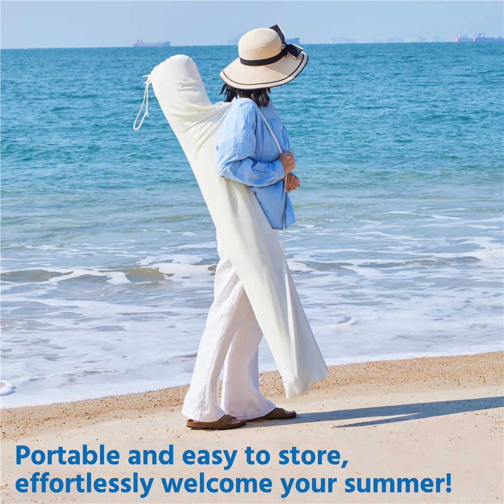 Yaheetech 9ft Romantic French Style Patio Pool Umbrella with Tassels, Cream