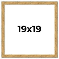 19x19 Frame Beige Real Wood Picture Frame Width 1.25 inches | Interior Frame Depth 0.5 inches |