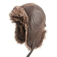 thumbnail image 1 of Gorro Lei Feng De Cuero Pu De Invierno Para Hombre, Gorro Cálido Con Protección Para Los Oídos, Gorro De Esquí Al Aire Libre A Prueba De Viento Para Senderismo Y Escalada Speravity AP008098-02, 1 of 6