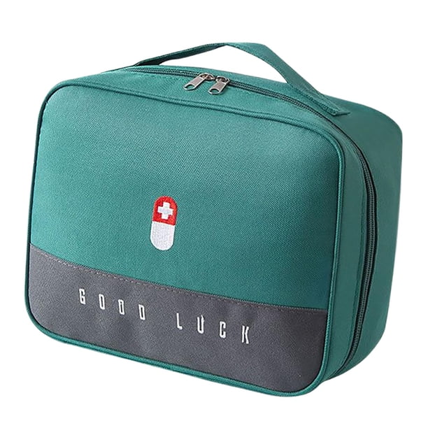 Bolsa para botiquín de primeros auxilios, bolsa de supervivencia para emergencias, impermeable, portátil, para medicamentos Verde L