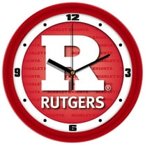 Rutgers Scarlet Knights 11.5'' Suntime Premium Glass Face Dimension Wall Clock