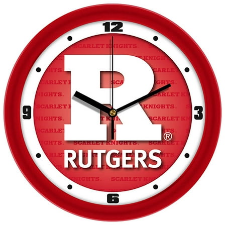Rutgers Scarlet Knights 11.5'' Suntime Premium Glass Face Dimension Wall Clock