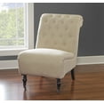 thumbnail image 2 of Linon Cora Tufted Slipper Chair, Washed Linen, 20 inch Seat Height, Multiple Colors, 2 of 4