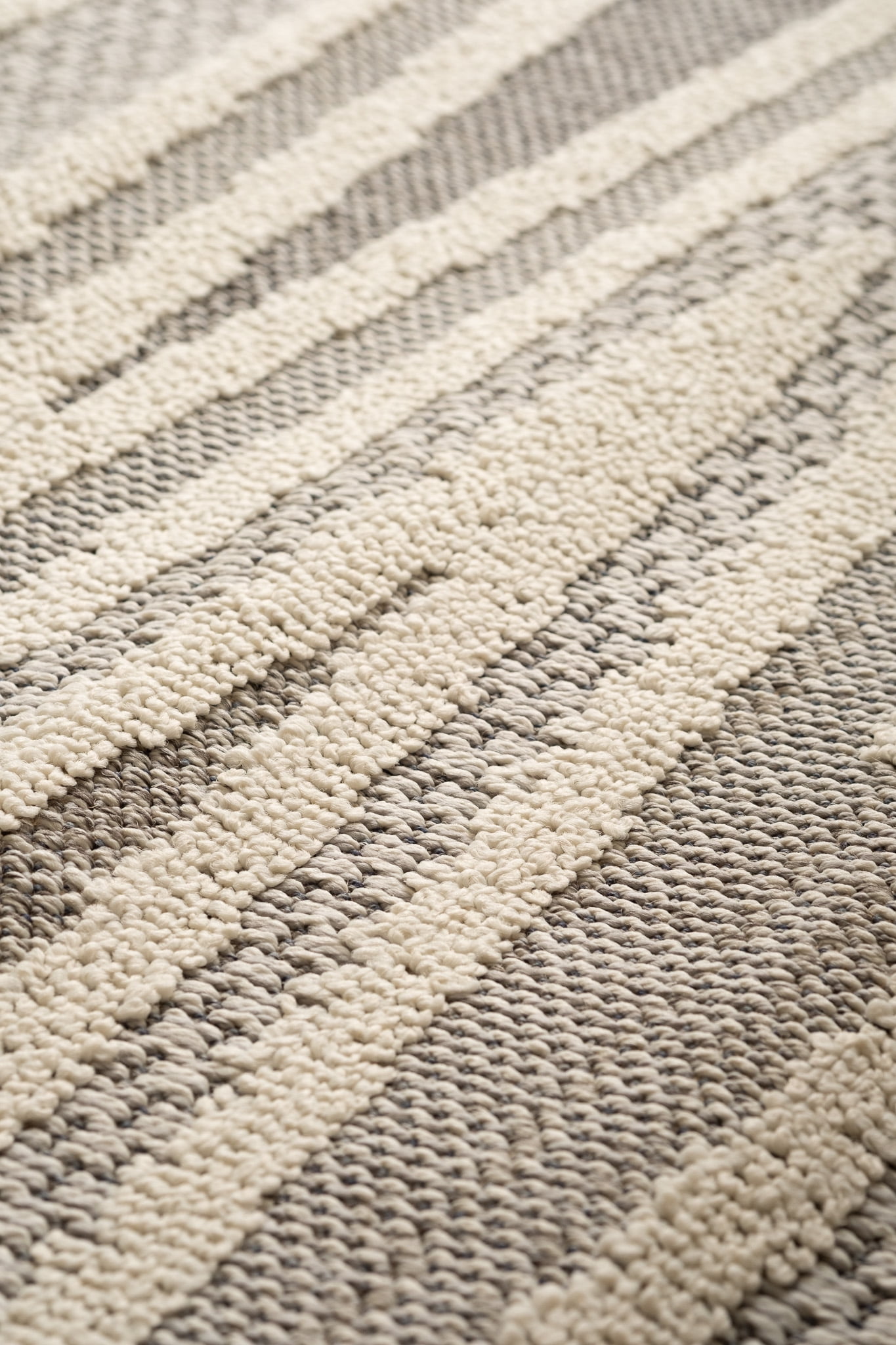 Tapis d'interieur exterieur abstrait Rug Branch Hogar, gris creme, moderne - Salon, chambre, salle a manger et cuisine<br>