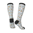 thumbnail image 4 of Daiia Sports Socks Carrot Rabbit Printed Novelty Crew Socks for Men Women Knee High Socks Cotton Socks Soft & Breathable Support Unisex Socks, 4 of 9