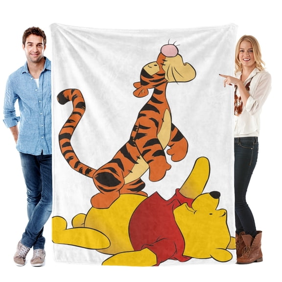 Throw Blanket for Winnie the Pooh Tigger Bed Couch Home Decor Soft Warm 30x40 Inch Flannel Blanket for Kids Boys Girls Gifts