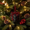 thumbnail image 4 of Fabric Wrapped Box Decoration for Holiday Tree, Wreath, Mantel, Black, 4 of 5