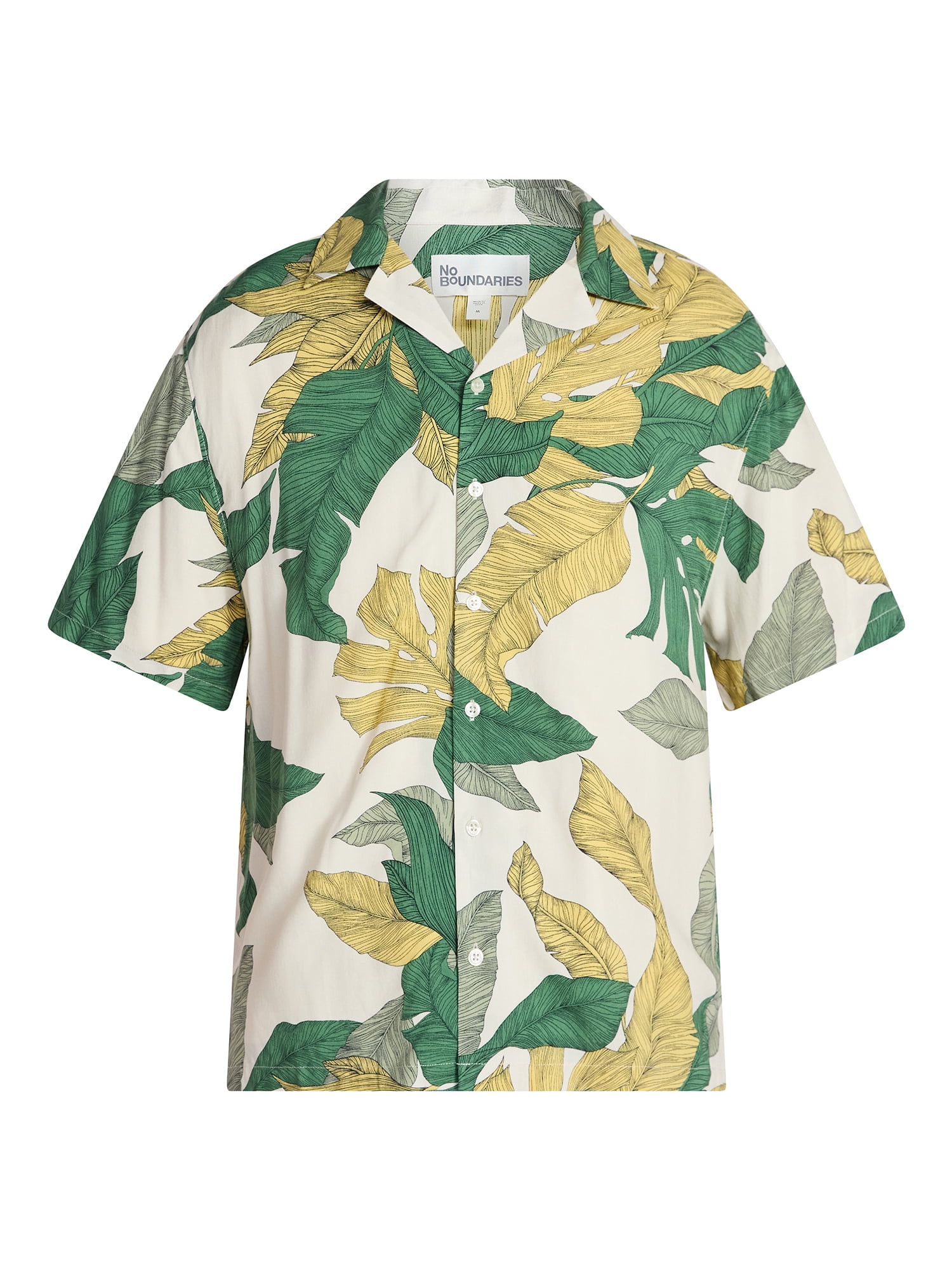No Boundaries Rayon Shirt with Short Sleeves, Men's and Big & Tall XS-4XLT