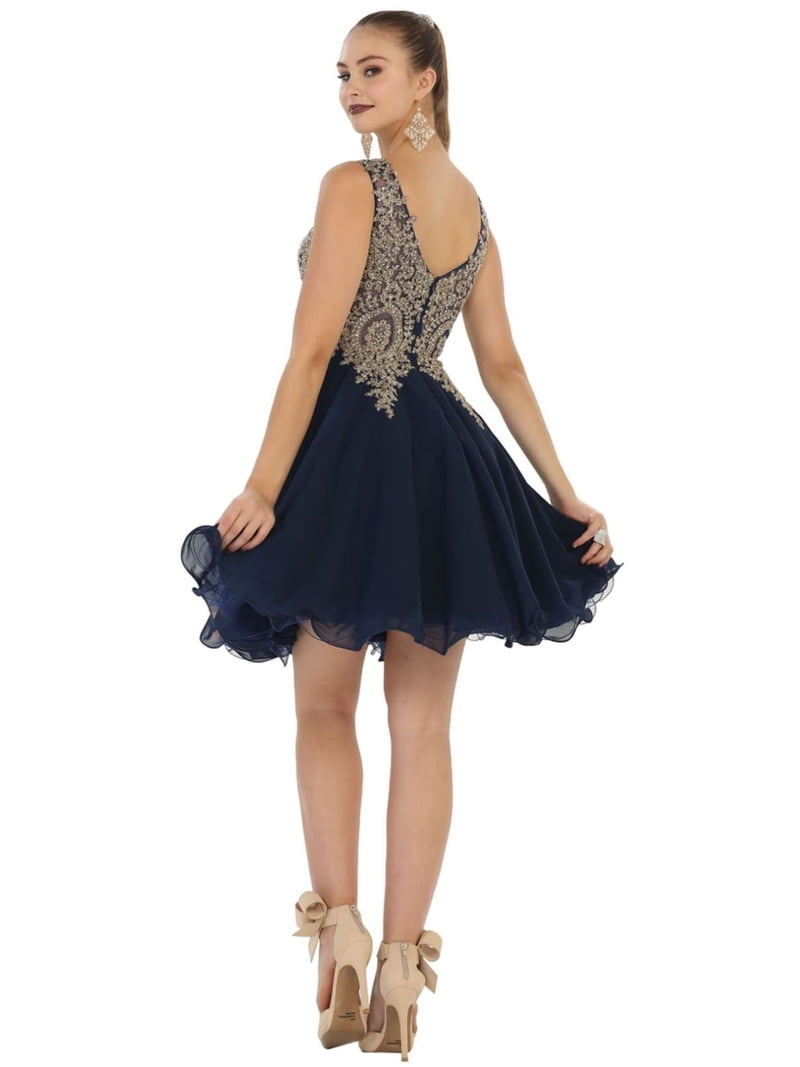 formal balance dress design R&M Richards Women's One Size Midnight Starlit Gown main image 0
