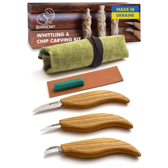 Kit de tallado en madera BeaverCraft S15 para niños principiantes