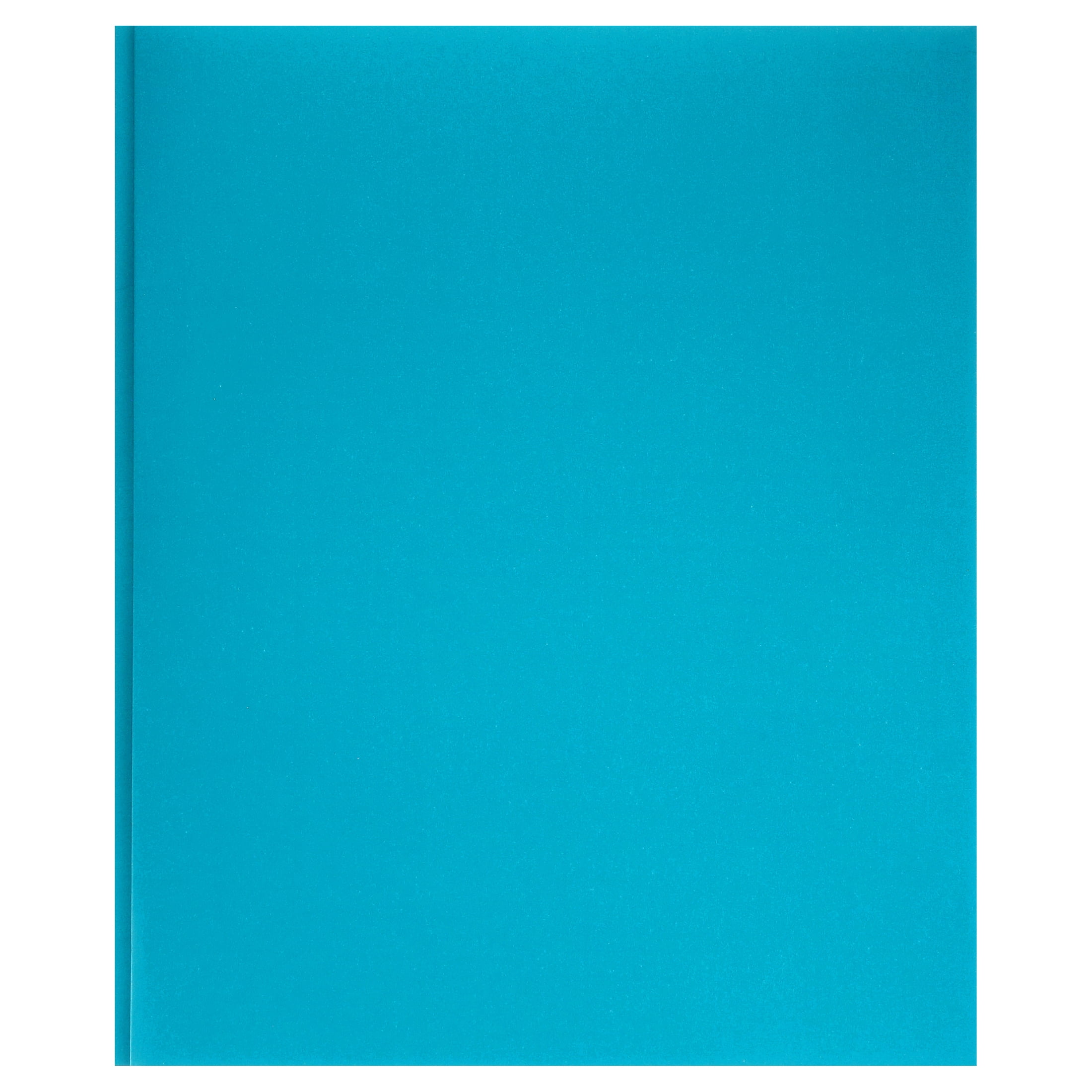 Teal Paper 2 Pocket Folders with Prongs, 50 Pack, by Better Office Products, Matte Texture, Letter Size Paper Folders, 50 Pack, with 3 Metal Prong Fastener Clips, Teal