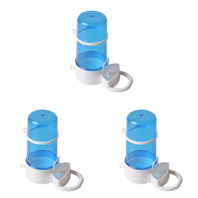 Likrtyny Plato Comida para Pequeñas Conejillo Indias Comedero Automático (azul)