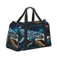 thumbnail image 2 of Disketp Starry Sky Colorful Crocodile Bolsa de Viaje Tipo Duffle, Bolso de Mano para Fin de Semana para Mujer, Bolsa de Gimnasio Ligera para Hombre, Esencial para Viajes, 2 of 7