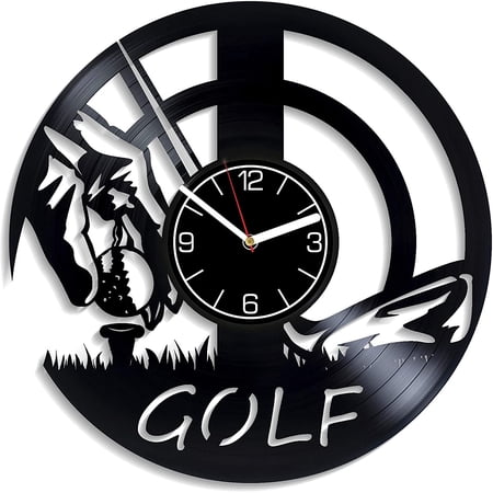 YanGxx Golf Vinyl Record Wall Clock Golf Wall Clock Modern Golf Gift Golf Club Wall Art Golf Home Decor 12 inch Wall Clock Golf Vinyl Clock Golf Gift for Men Golf Clock Golf Sport