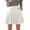 158#YUAN-White, variant on Skirt Casual Stretch Waist Pleated Skirt Pockets A Line Mini Skirt For Summer Daily Wear Comfortable Flowy Feminine Outfit Black XL