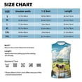 thumbnail image 5 of Lsque Countryside Farm Cow Print Men's Cotton Blend Sleeveless Muscle Shirts (S-3XL)- Moisture Wicking, Odor Protection, UPF 30+,Medium, 5 of 8