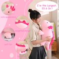 thumbnail image 3 of Juguete de peluche SQEQE con peso de axolotl rosa, 60 cm, 1,4 kg, para niños, 3 of 6