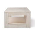 thumbnail image 7 of Modern Rectangular Coffee Table with Bottom Shelf (48in x 24in / 1220mm x 610mm) White Sand Wirebrush, 7 of 7