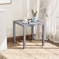 thumbnail image 2 of Crestlive Products Outdoor Side Table Set of 2,Small Square Metal End Table Weather Resistant Pool Side Tables for Patio Balcony（Light Gray), 2 of 7